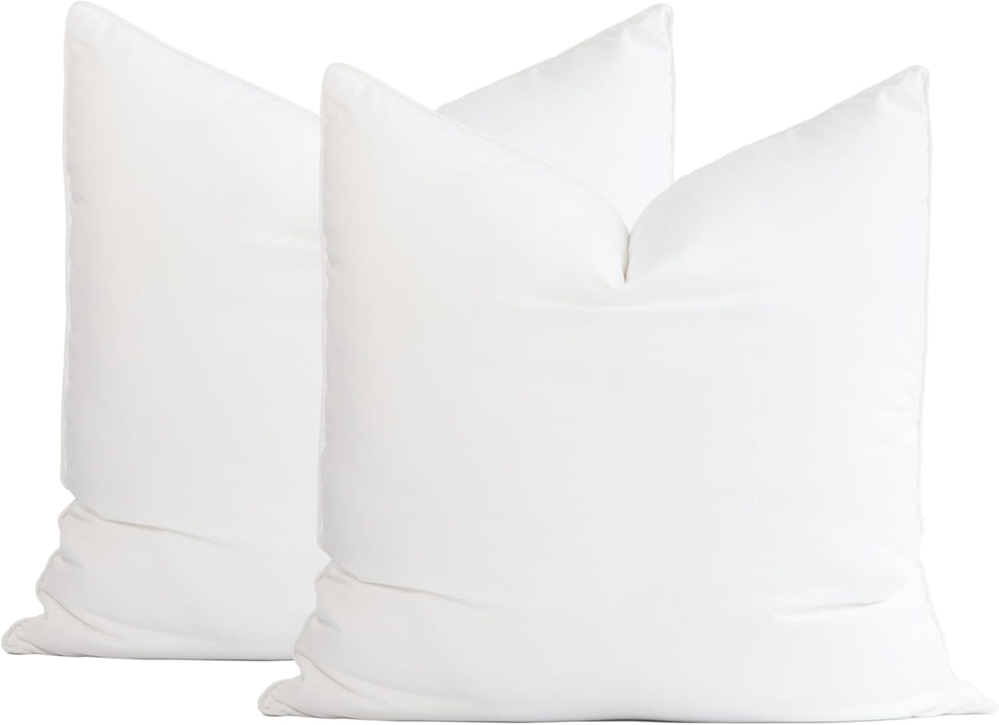 Hofdeco Premium Bolster Pillow Insert, 7"x22" ( Cover Size 6"x20") Water Resistant Synthetic Down Alternative Sham Stuffer for Patio, Bench, Garden, White