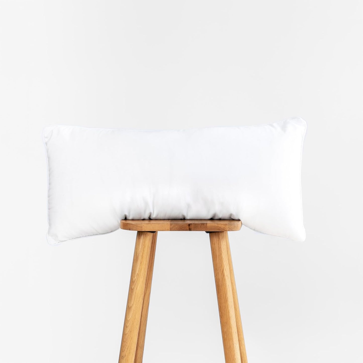 Hofdeco Premium Bolster Pillow Insert, 7"x22" ( Cover Size 6"x20") Water Resistant Synthetic Down Alternative Sham Stuffer for Patio, Bench, Garden, White