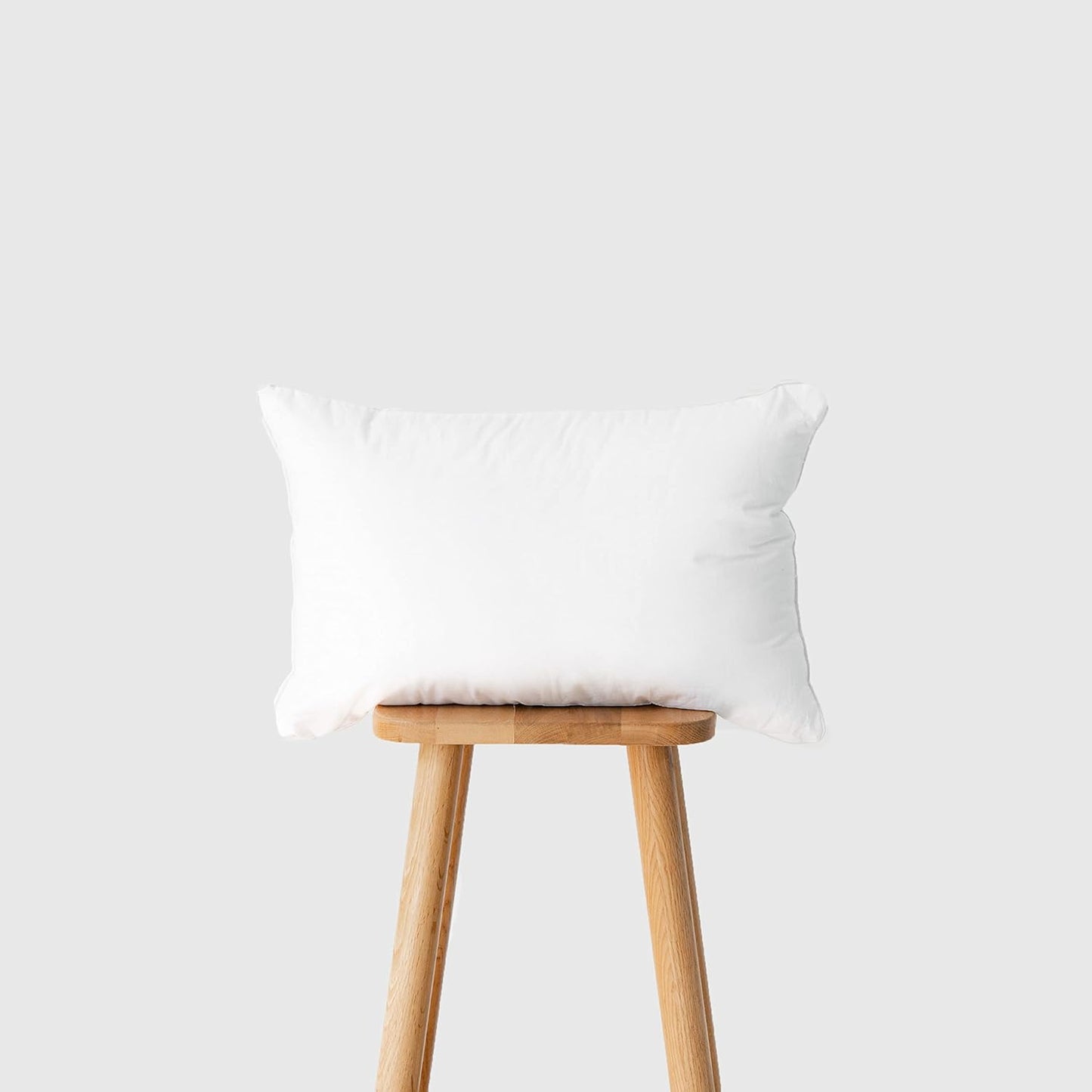 Hofdeco Premium Bolster Pillow Insert, 7"x22" ( Cover Size 6"x20") Water Resistant Synthetic Down Alternative Sham Stuffer for Patio, Bench, Garden, White