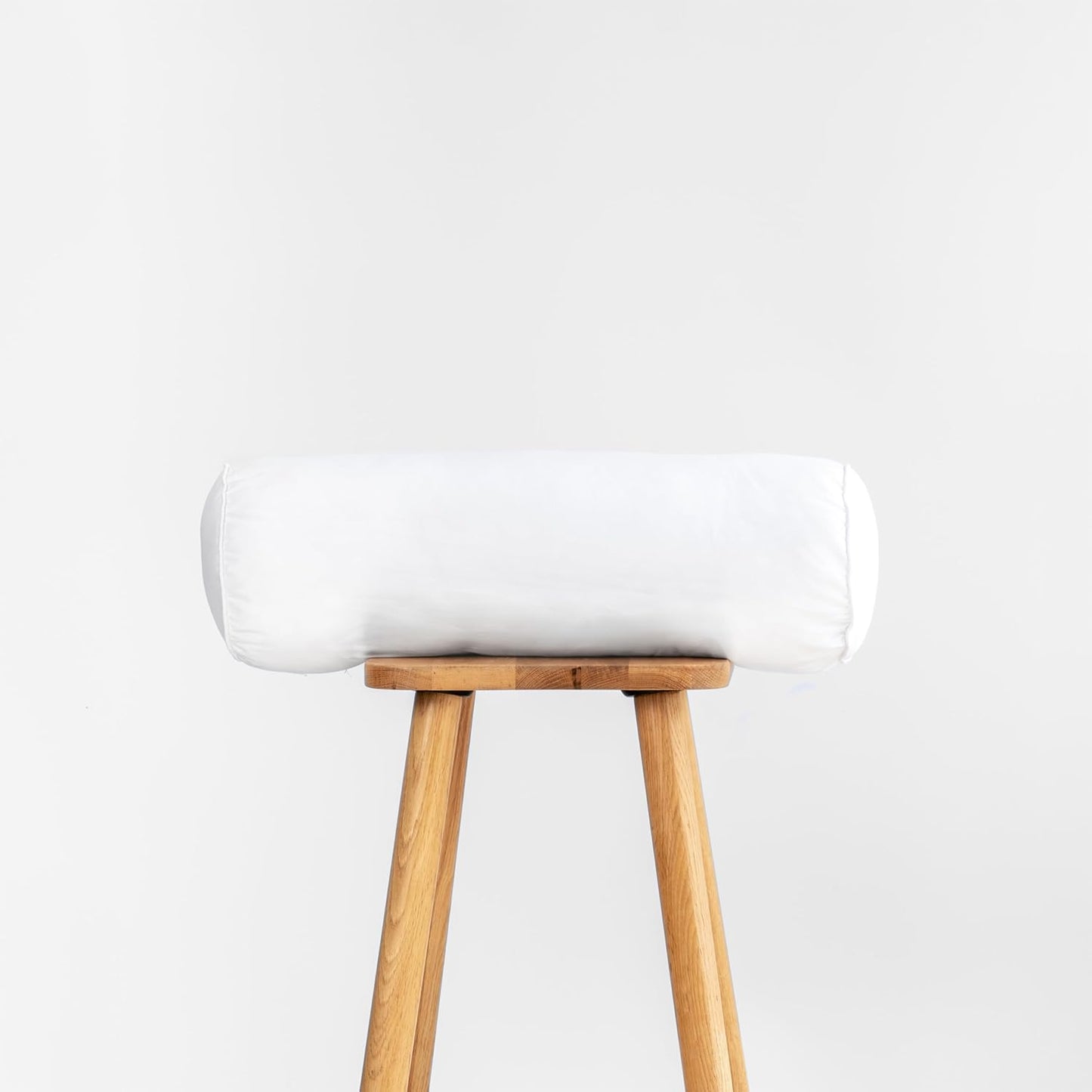 Hofdeco Premium Bolster Pillow Insert, 7"x22" ( Cover Size 6"x20") Water Resistant Synthetic Down Alternative Sham Stuffer for Patio, Bench, Garden, White