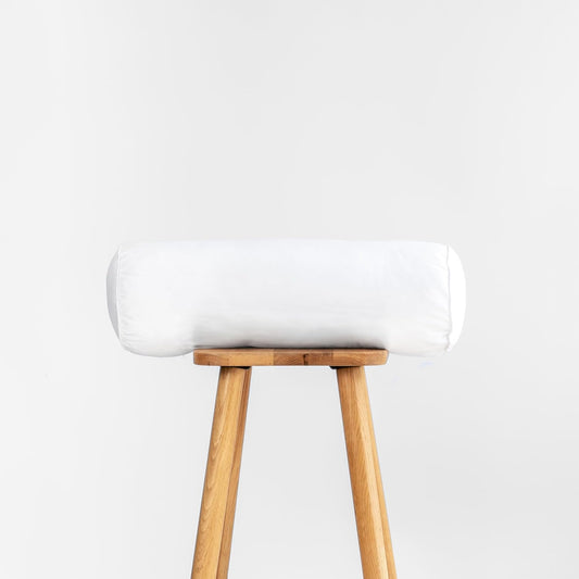 Hofdeco Premium Bolster Pillow Insert, 7"x22" ( Cover Size 6"x20") Water Resistant Synthetic Down Alternative Sham Stuffer for Patio, Bench, Garden, White