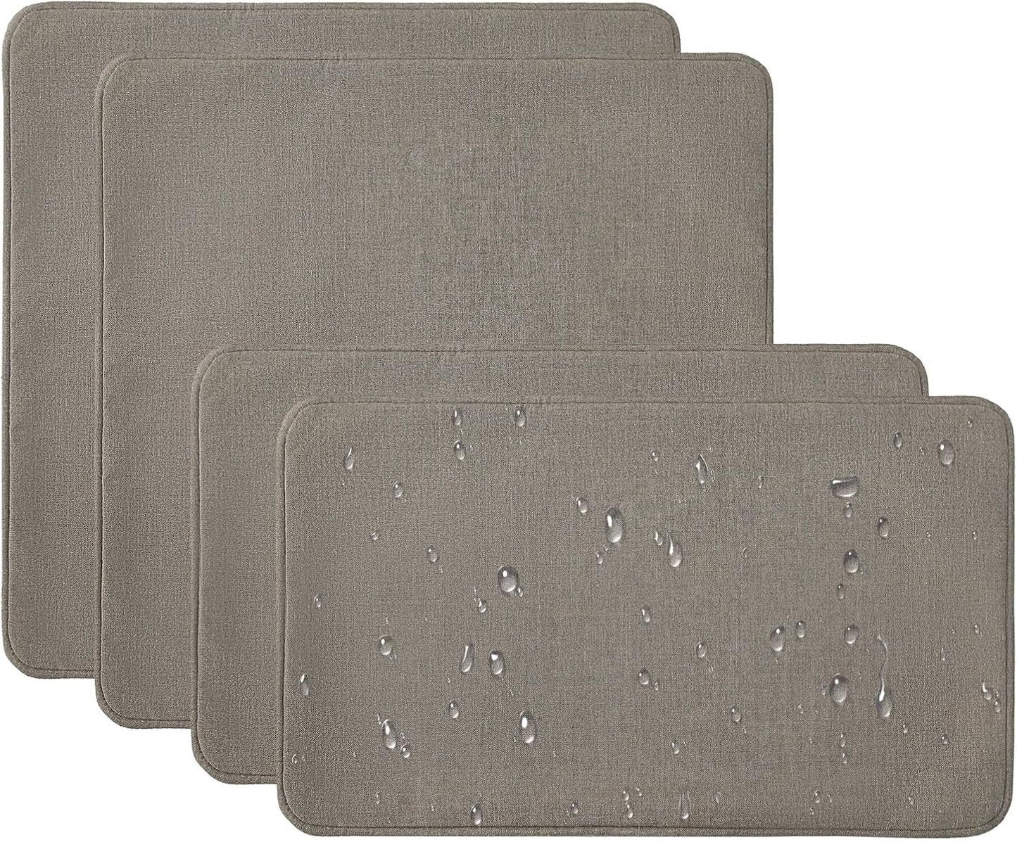 Decorative Outdoor Water Repellent Throw Pillows with Inserts, Set of 4, 18" x18" Pillows for Patio, Backyard, Bed, Couch, and Patio Furniture, Turquoise