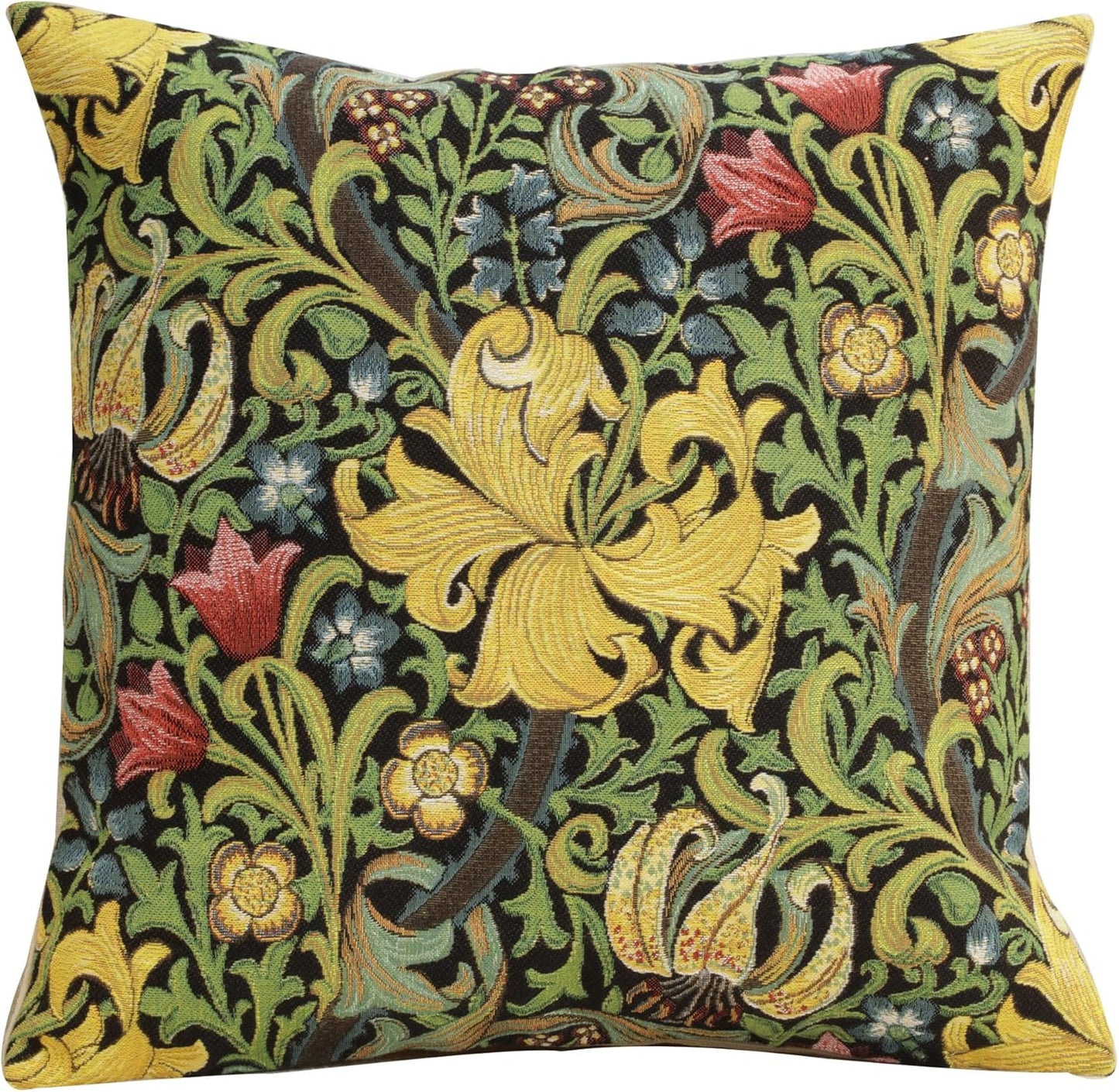 Charlotte Home Furnishings Throw Pillow Covers, Decorative Boho Pillow Covers for Couch, Living Room, Blue Tree Square Cushion Cases 18x18 in, European Cotton Jacquard Woven for Cozy Bedroom Decor